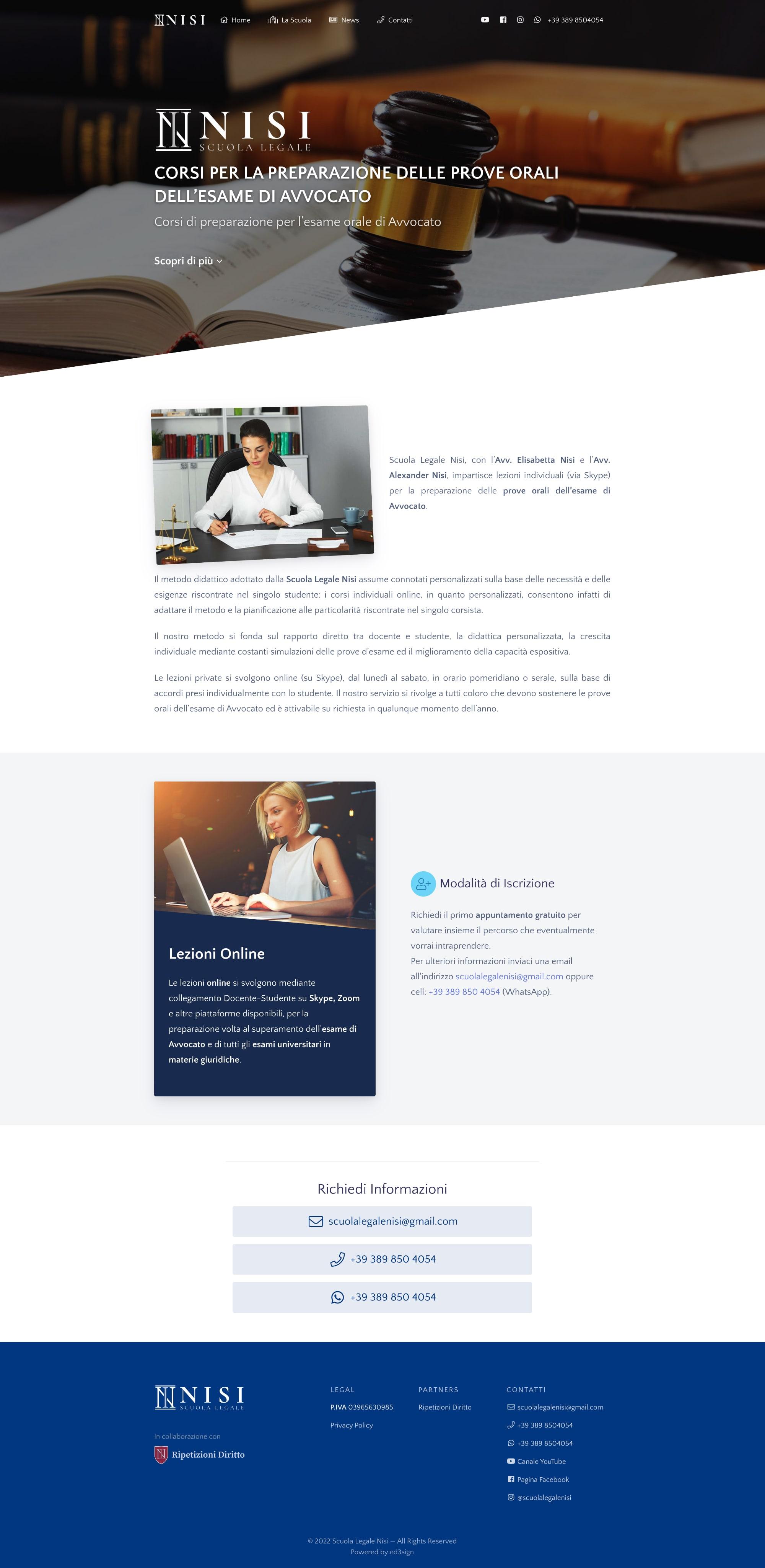 Scuola Legale Nisi - Corsi Orali