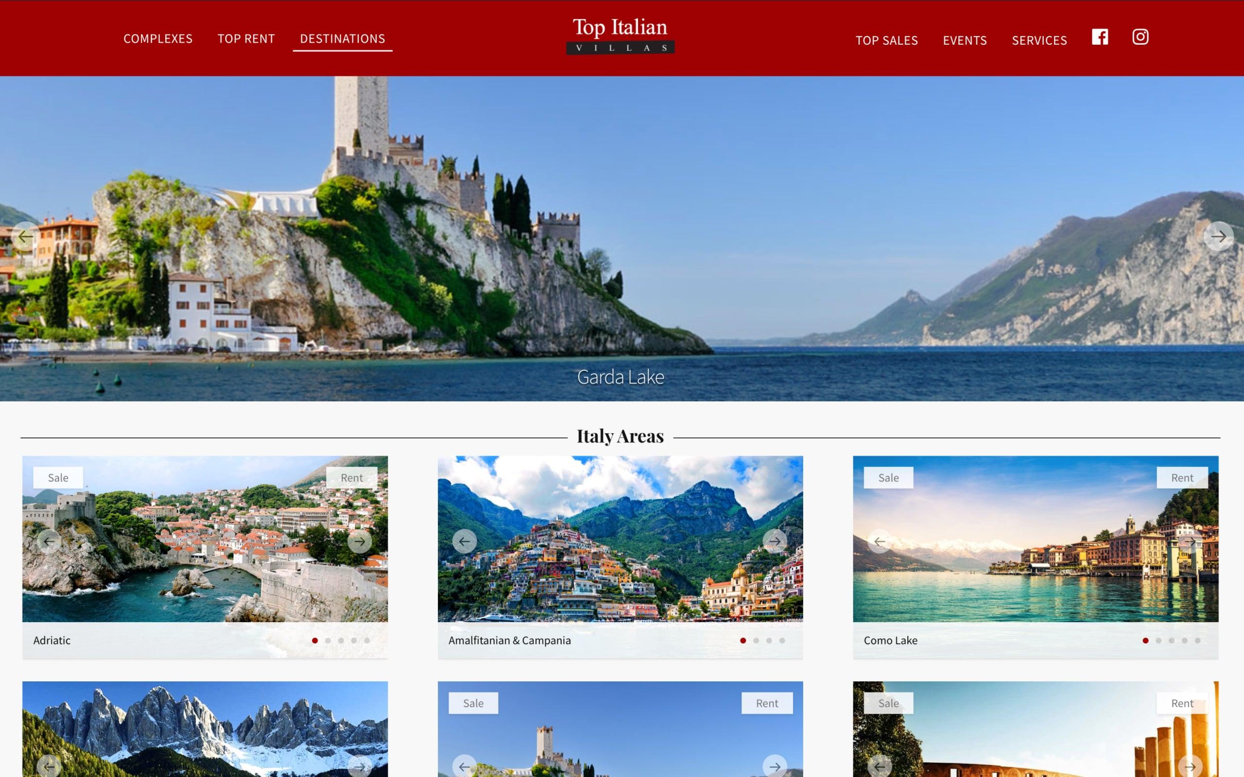 Top Villas - Destinations Grid