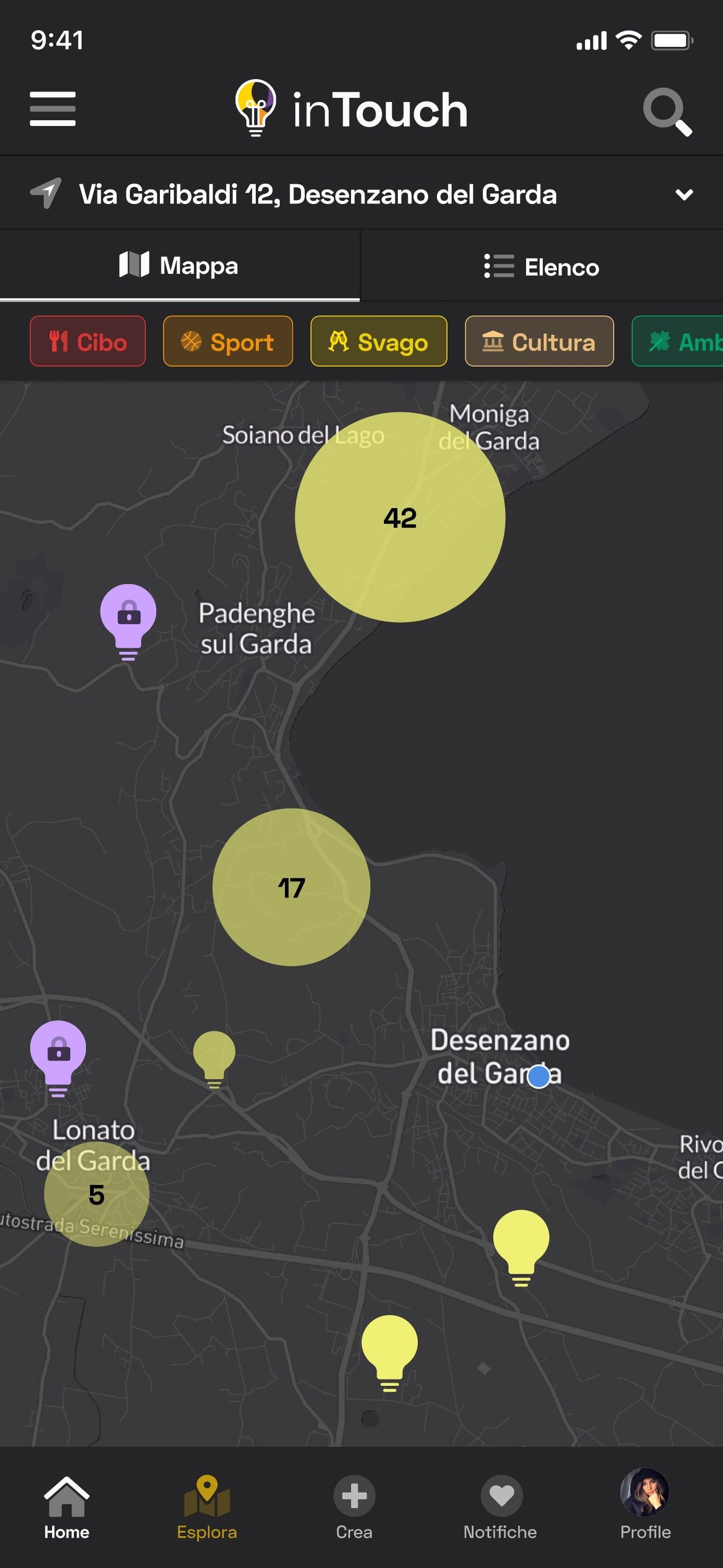 InTouch App UI - Map