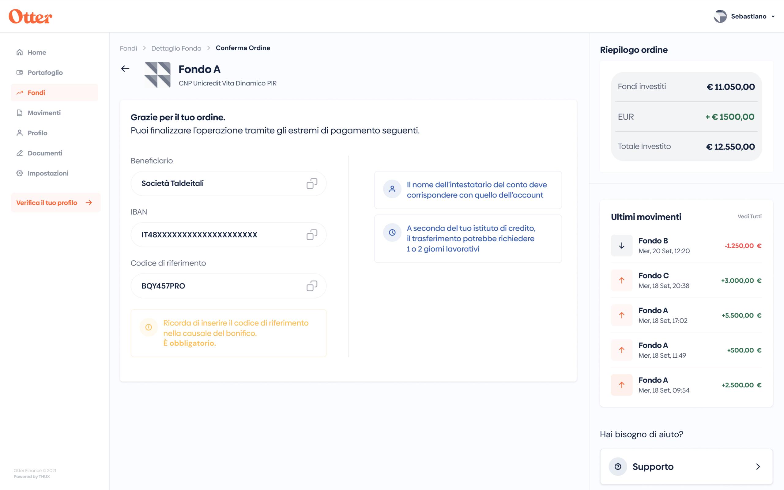 Otter Order Confirmation