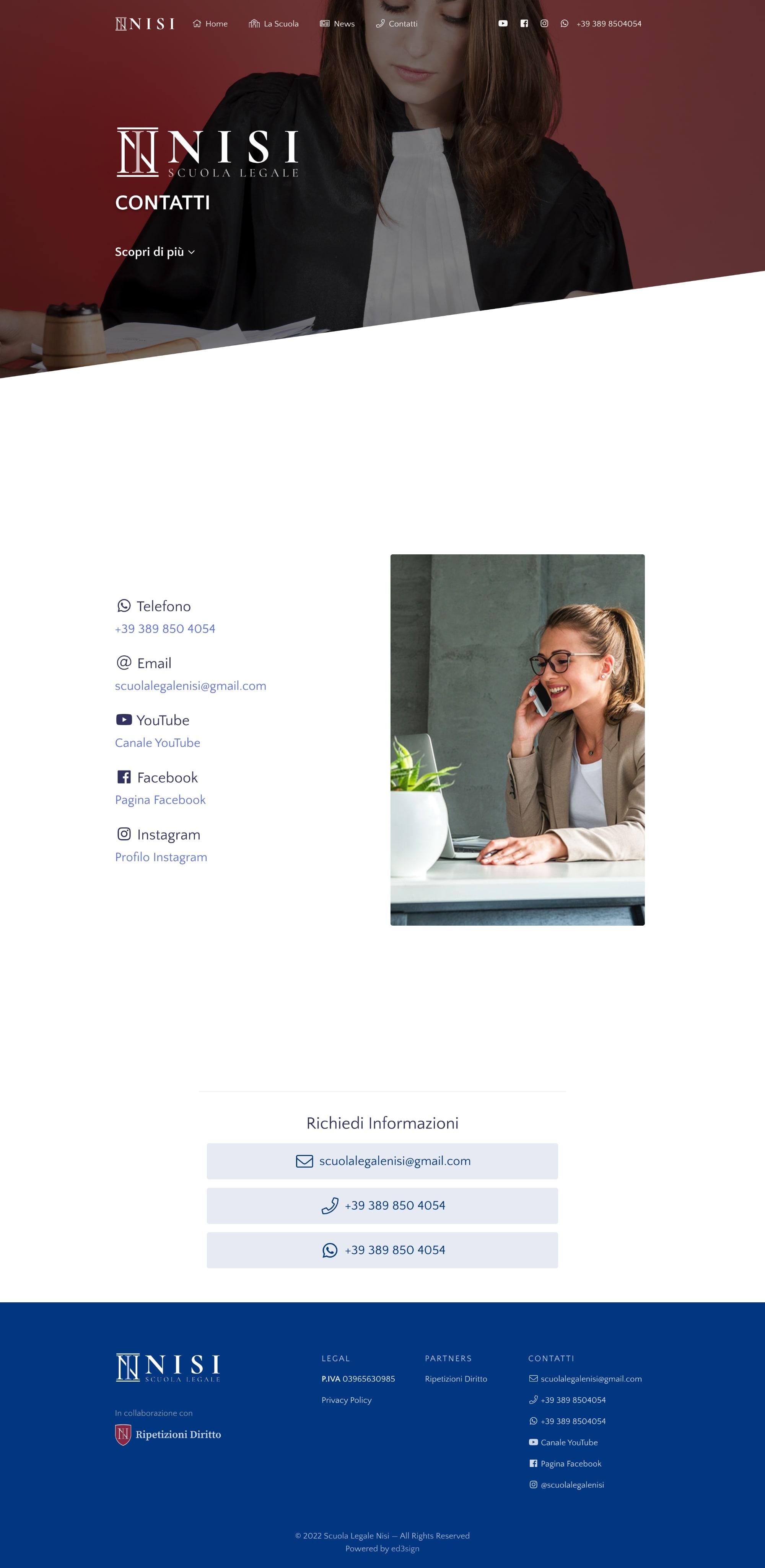 Scuola Legale Nisi - Contatti
