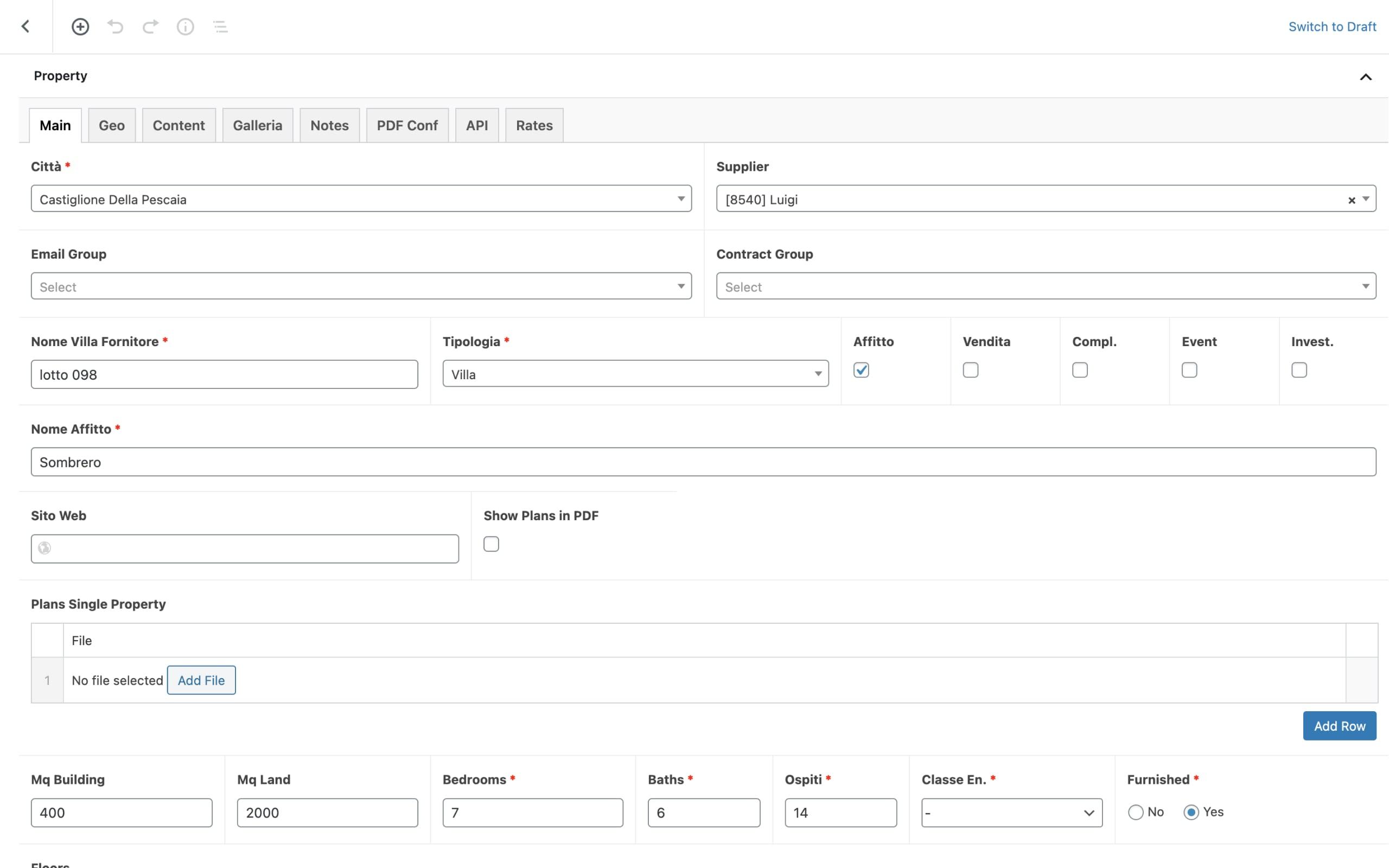 Top Villas - Property Edit