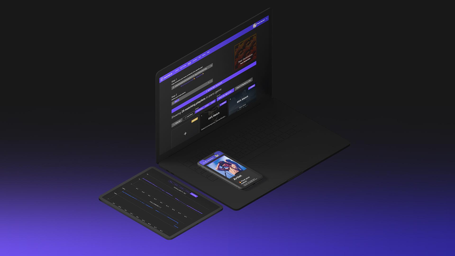 Matchfy Device Mockup